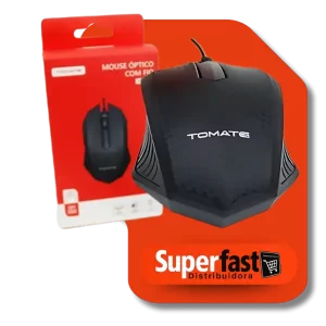 Mouse Óptico Ergonômico Silencioso Usb Plug & Play Preto