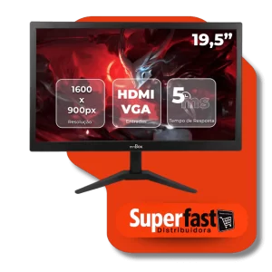 Monitor Led 19,5'' Hd+ Trabalho Estudos Hdmi Vga 5ms