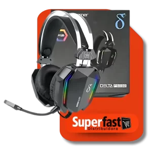 Headset Gamer Pro Fone De Ouvido delta f5032 Led Rgb Microfone Com Fio