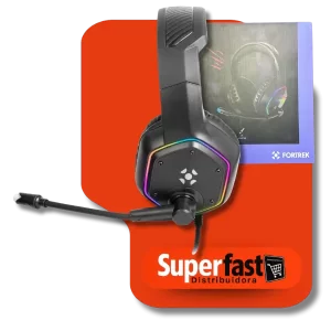 Headset Gamer Fortrek Holt P2 + USB RGB Preto