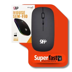 Mouse sem Fio Bluetooth Wirelles com LED 2.4Ghz Recarregável - 9H