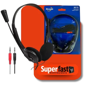Fone Headset Com Microfone Átomo MO-753
