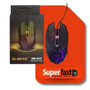 Mouse Gamer Rgb 3600 Dpi Com Led 7 Cores Usb B-max Bm-614