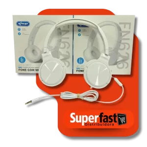 Fone com fio KNUP design elegante leve e confortável