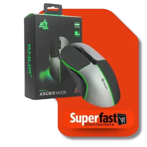 Mouse Gamer Sem Fio Wireless Usb Bluetooth 1600 Dpi Led Rgb Cor Preto/Cinza