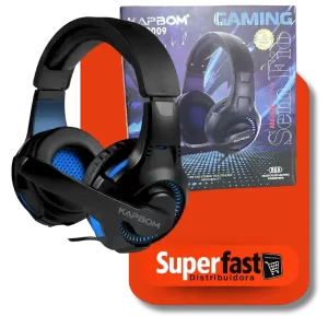 Fone Gamer Ka-9009 Gaming Com Fio Microfone P2 Usb Cor Preto